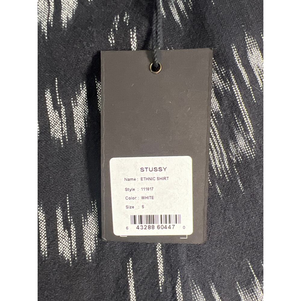 NWT Stussy Ethnic Woven Black Button Up L/S Shirt Size: S Dead Stock Retail $75. - Picture 3 of 10